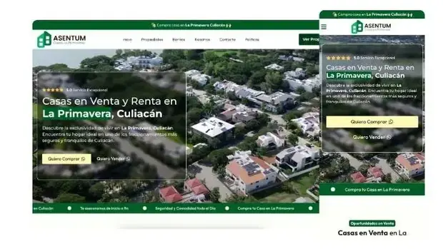 Sitio web de Asentum hecho por Ad Center